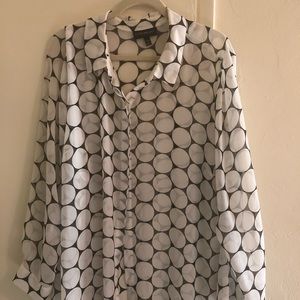 Lane Bryant sheer dot blouse 26/28